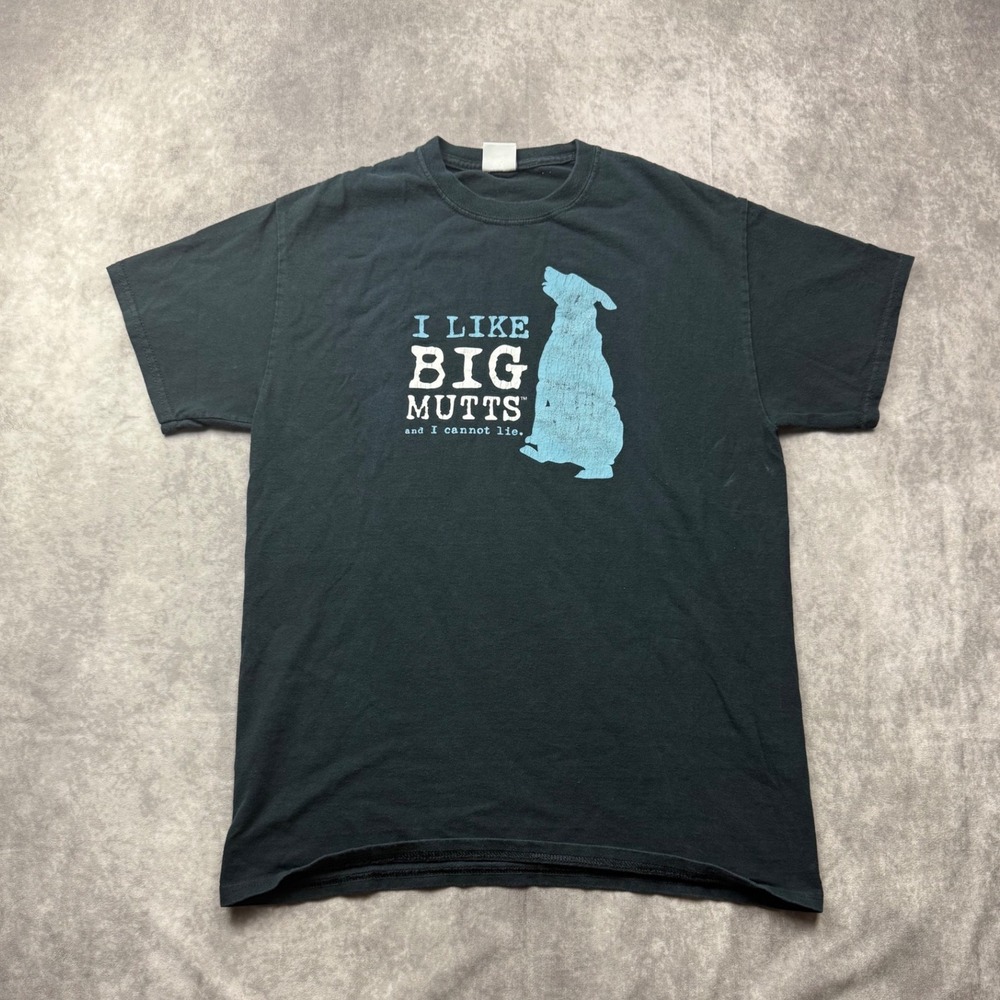 Dog Is Good I Like Big Mutts Graphic T-Shirt Black Mens Medium Humorous Dog Tee